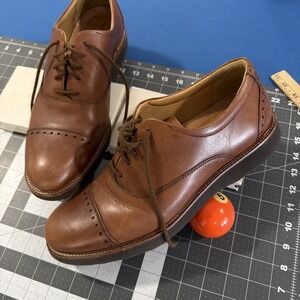 Samuel Hubbard Market Cap Oxford Shoes Mens 10.5 Whiskey Tan Leather